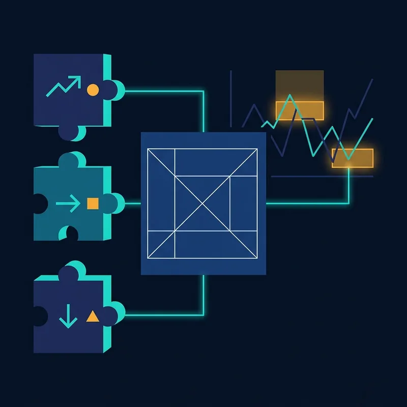 Montando e visualizando a lógica da estratégia em blocos