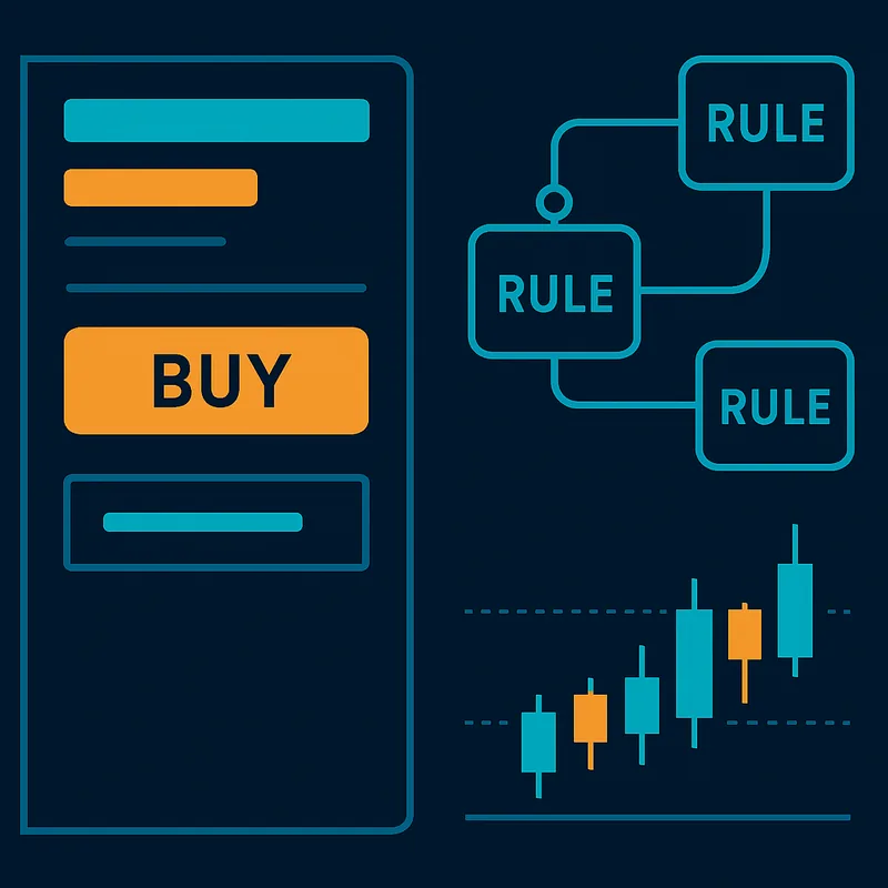 Illustration comparing an order panel with a rules-based strategy