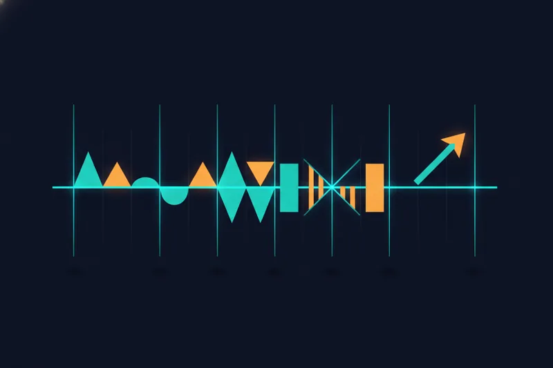 Illustration of trading patterns as repeating structures on a chart
