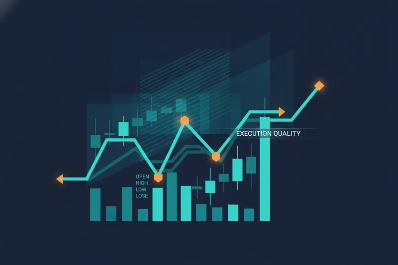 Backtesting illustration with OHLCV data and an order book layer