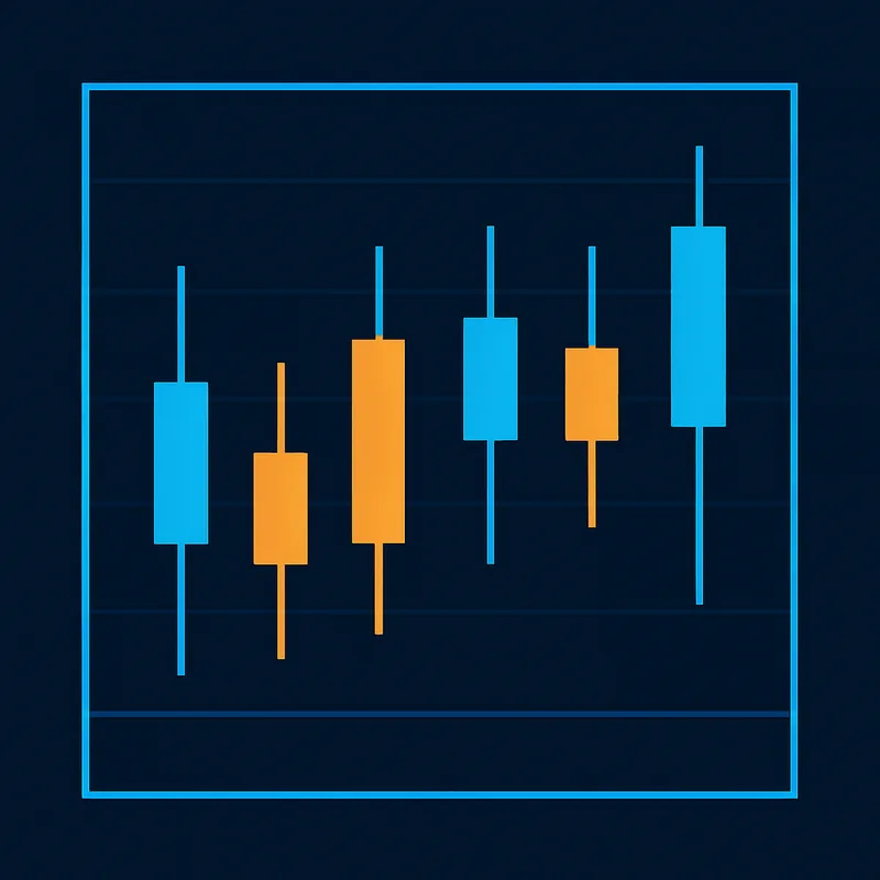 OHLC bar chart showing Open, High, Low, and Close
