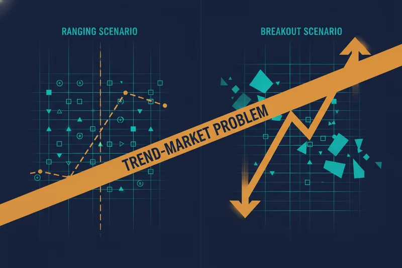 Illustration of a range breakout that stops the grid cycle