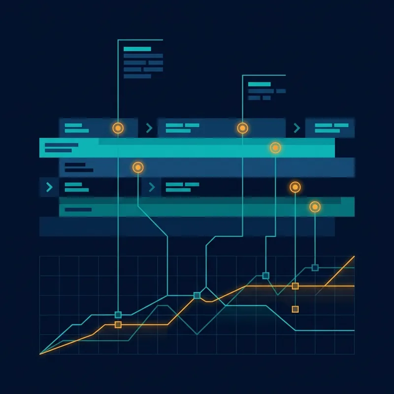 Backtestvisualisatie met entry- en exit-triggers op de spreadgrafiek