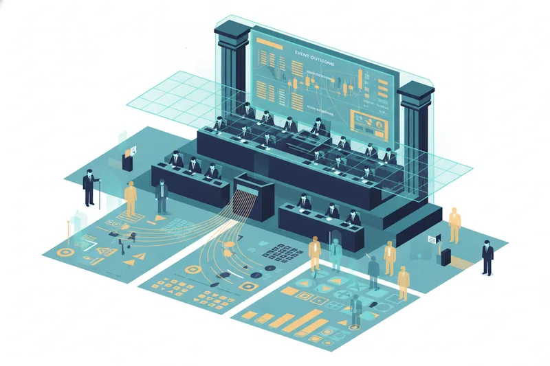 Wide scene showing the ban for members of Congress and the logic of rules in prediction markets