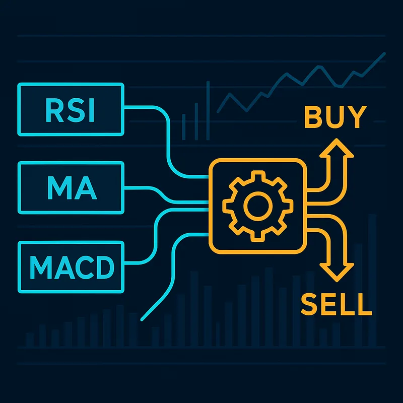 Bot monitors market conditions and executes buys or sells based on rules