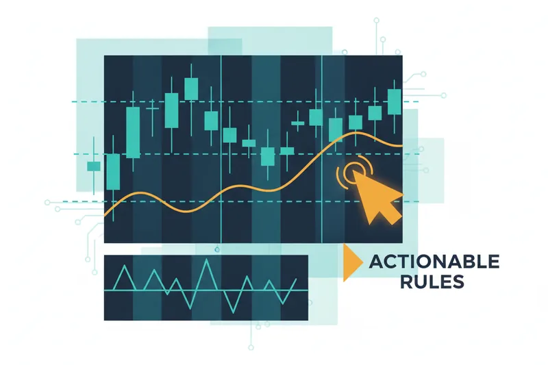 Diagram: candlesticks with indicator overlays in the chart analysis module