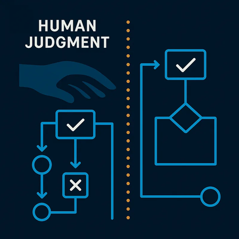 Illustration of the limit of manual simulation versus automated rules