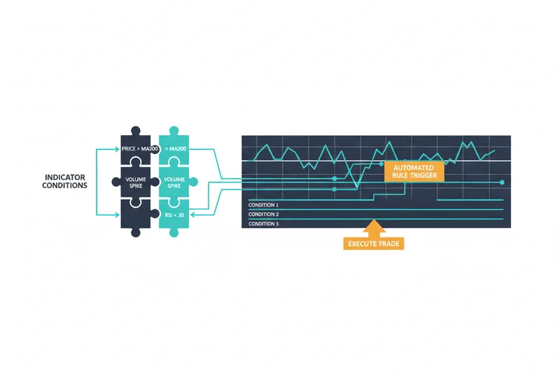 Visual deal map turning indicator conditions into chart rule triggers