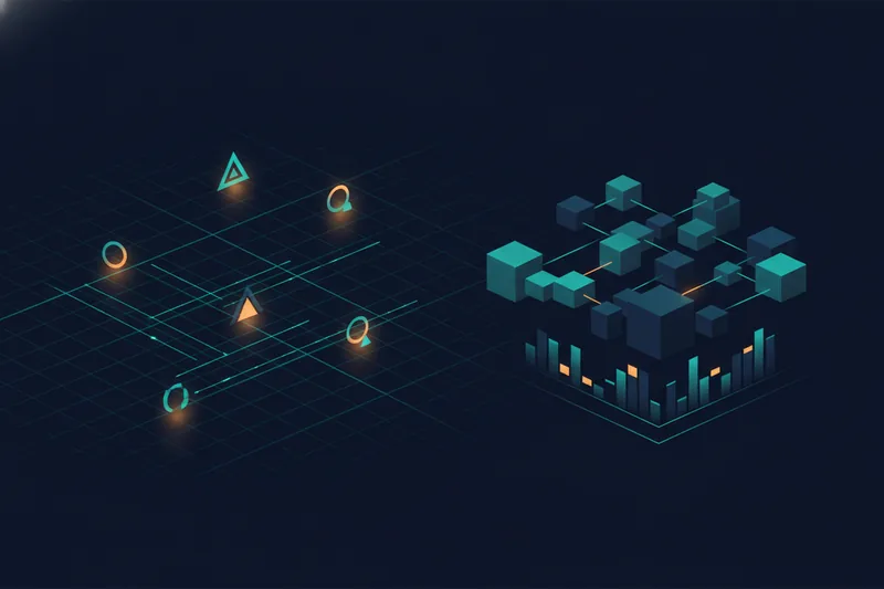 Wide scene comparing chart alerts with a visual no-code strategy flow for automated trading.