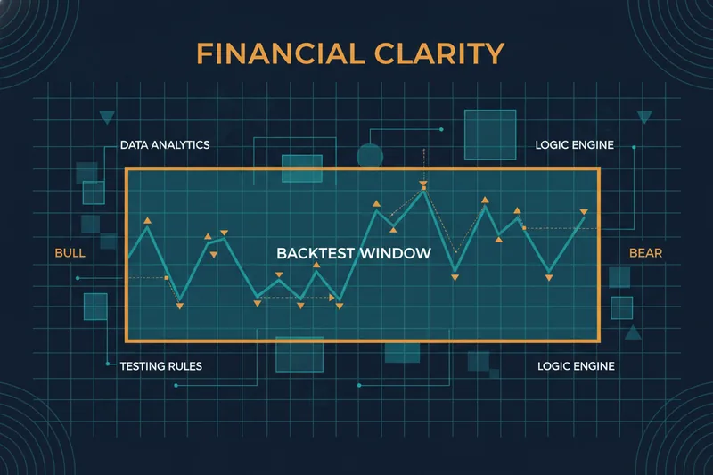 Illustration of backtesting a strategy with historical data