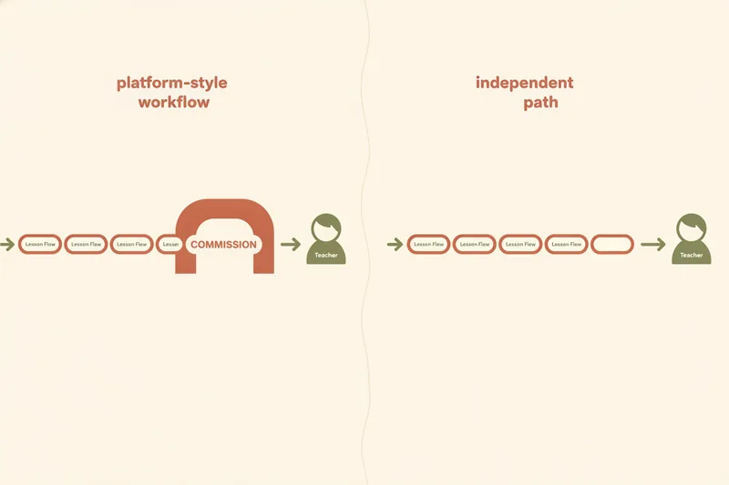 Comparison of platform commission versus independent tutoring