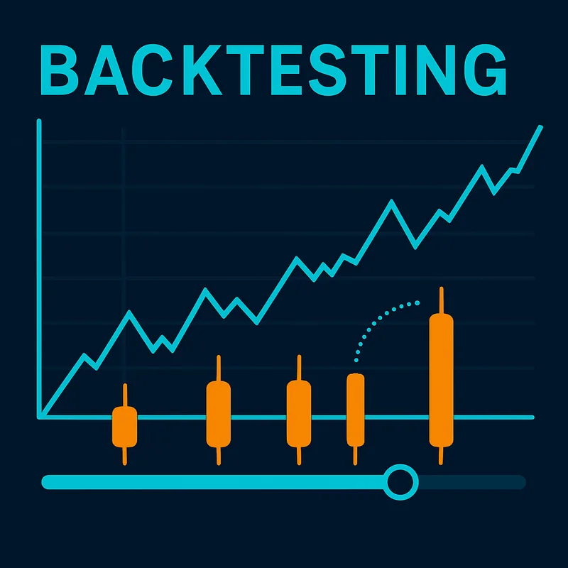 Backtesting with chart zones showing rule triggers