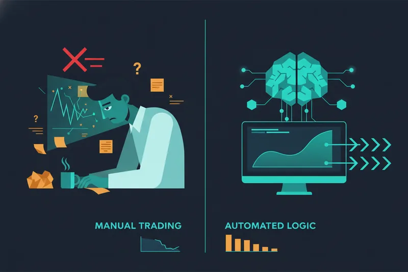 Comparison between manual and automated execution of a strategy