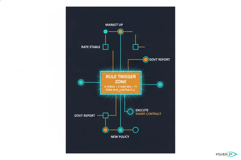 Visual explanation of how rules are triggered in a prediction market
