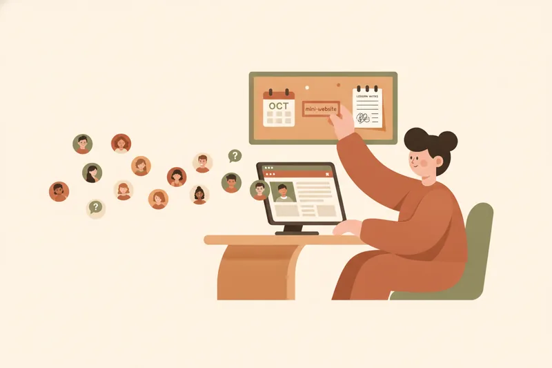 Freelance tutor setting up a personal mini website to receive student requests directly