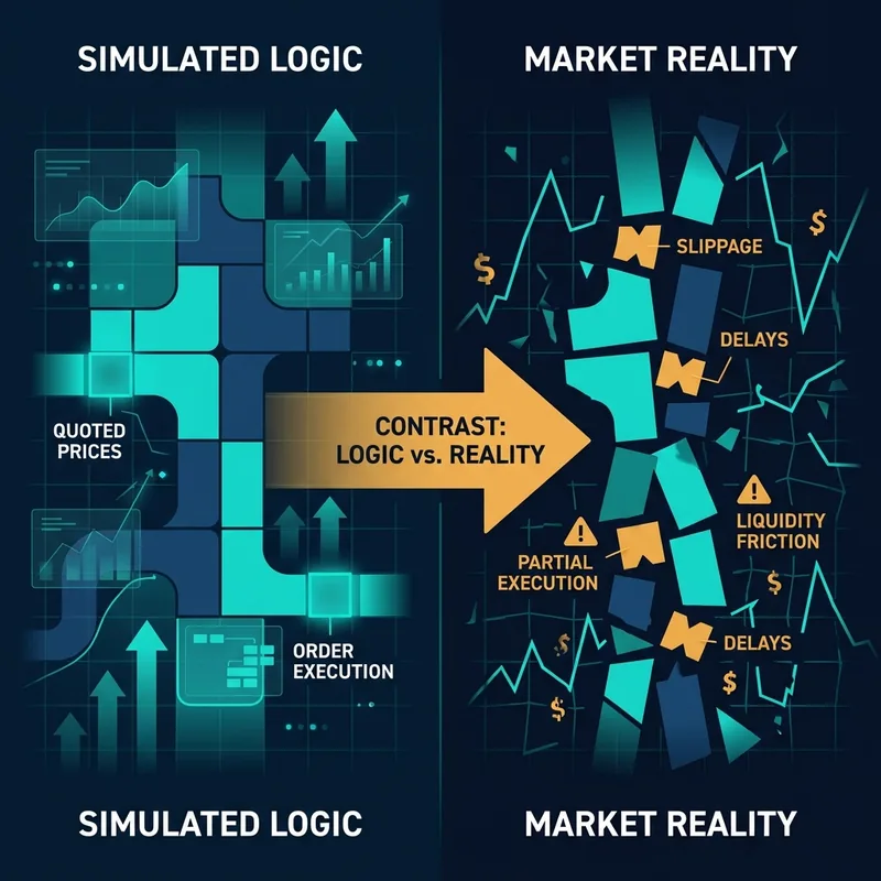 Differences between paper trading and live trading: slippage and execution