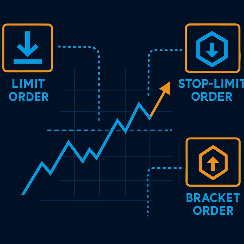 Illustration of how different order types activate levels on the chart