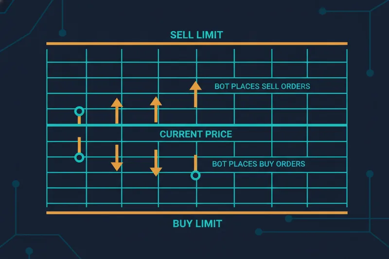 Upper and lower range divided into grid levels