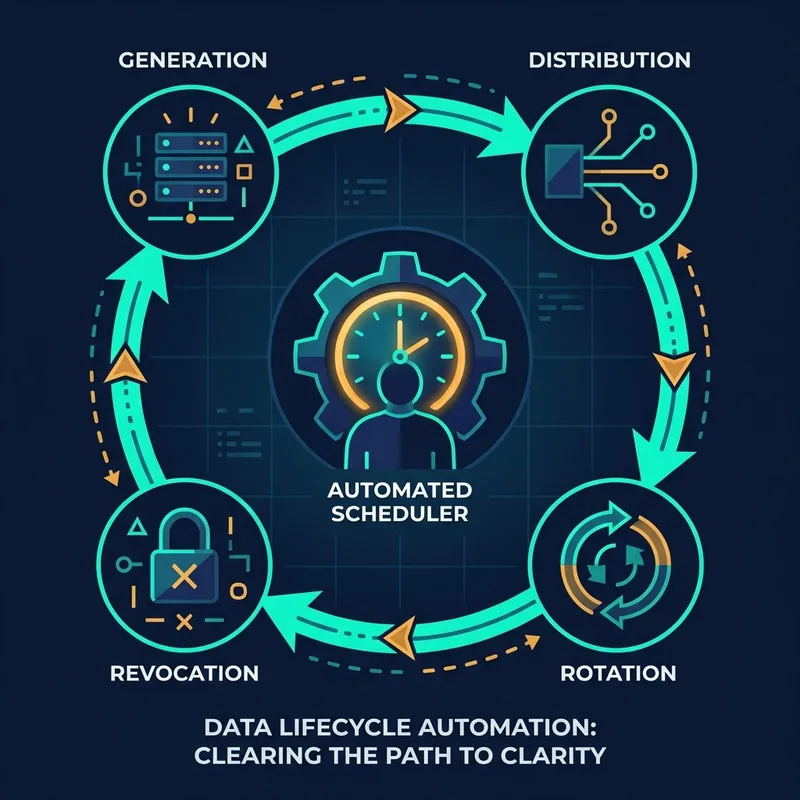 Ciclo de vida de una clave cifrada con gestión automática