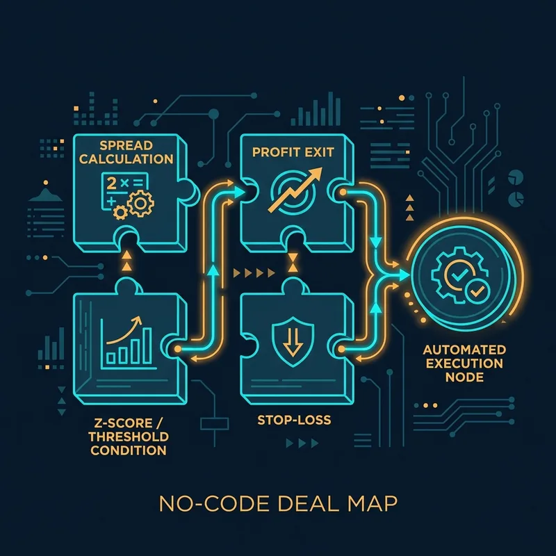 No-code deal map die entry-, exit- en stop-loss regels verbindt