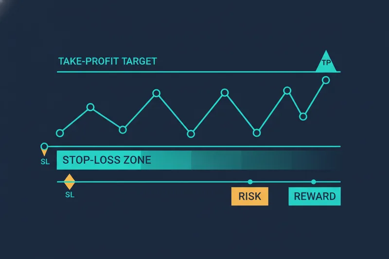Visual diagram of stop-loss and take-profit for quick trades