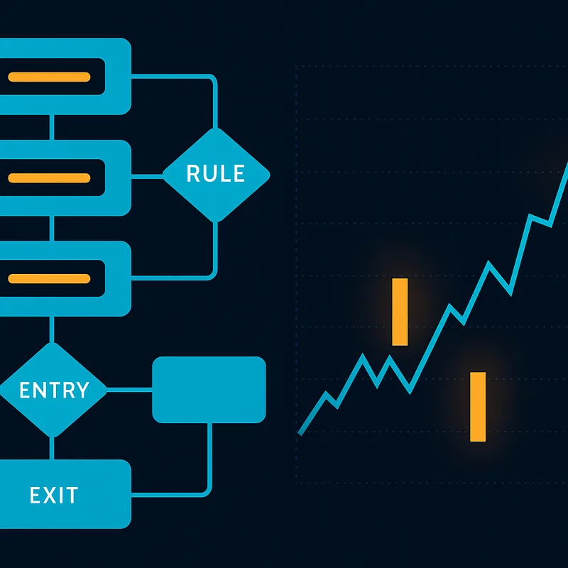 Strategy map with connected rules and chart zones
